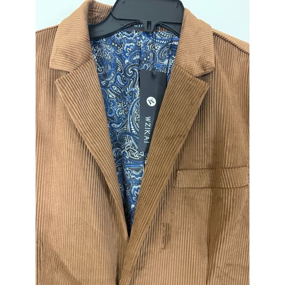 WZIKAI Men's Corduroy Blazer - Slim Fit, Size M, NWT - Picture 3 of 8